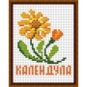 039 Н Набор для вышивания  «Календула» нитки 6 цв.