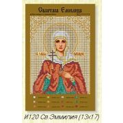 Холст с рис. д/выш.бисером Святая Емилия 120и