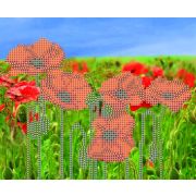 Ткань Б-13 с рис. д/вышив. бисером Маки