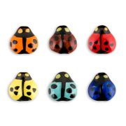 Бусины CBB  керамика  16*16 мм Божья коровка