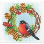 081 СК Канва с рис. Пернатый наблюдатель 40*30