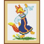 Канва с рис. 591-К Лисичка с платочком 20*22 (11)