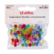 Бусина «Zlatka»   MIX   акрил   ABR   8 мм