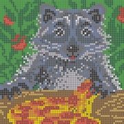 Ткань Б-38 с рис. д/вышив. бисером Енот