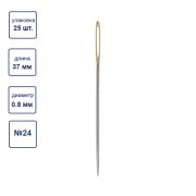 Иглы д/шитья ручн. «Gamma» N-367 гобелен.№24 в конв. остр.