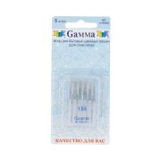 Иглы д/быт.шв.машин«Gamma»NT № 130 д/трикот.5шт в блист.