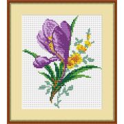 593 Н Набор для вышивания  «Крокус» канва с рис. нитки
