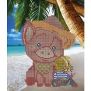 Ткань Б-44 с рис.д/вышивания бисером На отдыхе А5