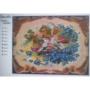 Холст с рис. д/выш.бисером Голуби и незабудки 077а