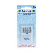 Иглы д/быт.шв.машин«Gamma»NT № 70 д/трикот.5шт в блист.