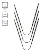 Спицы гибкие чулочные KNF-3 сталь d 4.0 мм  21 см 3шт.