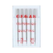 Иглы д/быт.шв.машин «ORGAN» д/квилт. №75-90 5шт в пенале