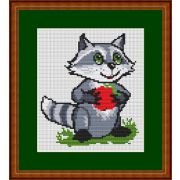 091 Н Набор для вышивания  «Енотик» канва с рис. нитки