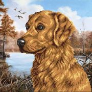 097 Г Рисунок на габардине 40*40 бисер