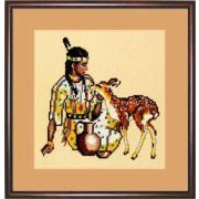 Набор 061 д/вышивания «Девушка и олень»  Овен