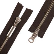 Молния 75 см 2 замка металл 852 Тип 5 разъемн. никель